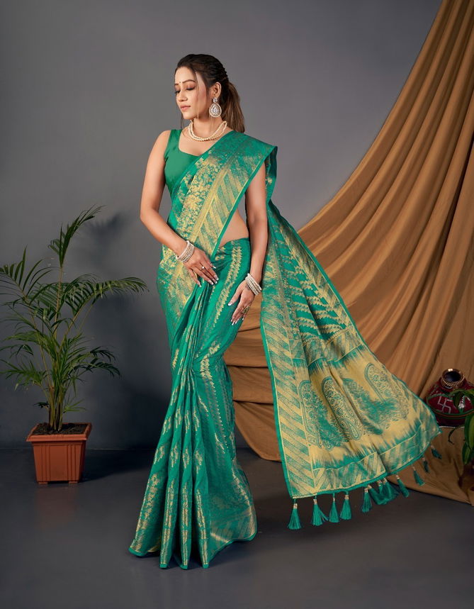 Bhargavi Pire Silk Leriya Printed Sarees Catalog